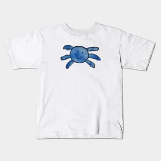 Blue spider watercolor design Kids T-Shirt